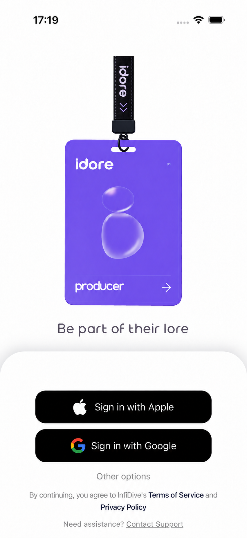 idore sign-in preview
